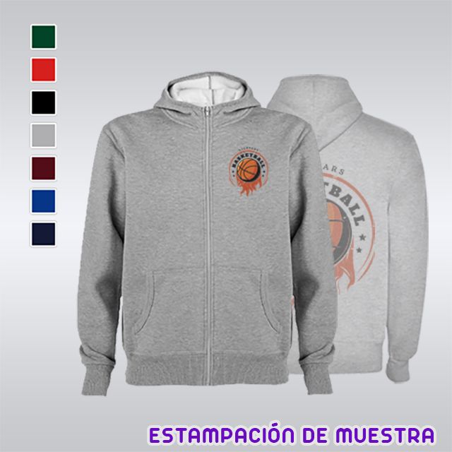 Sudadera con capucha y cremallera