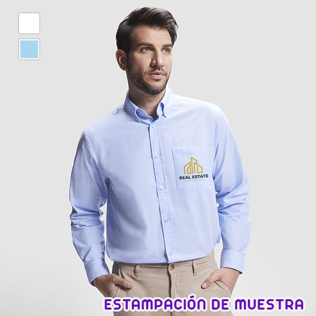 camisa manga larga oxford