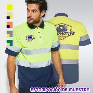 Polo alta visibilidad manga corta Polaris