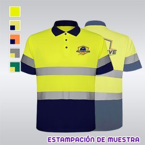Polo alta visibilidad manga corta Polaris