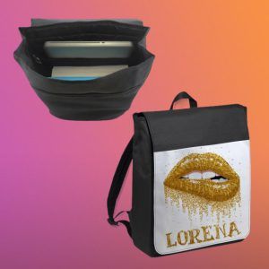 Mochila negra personalizada