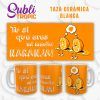 Taza de cerámica blanca - Media naranja