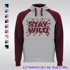 Alternative view of Sudadera bicolor con capucha