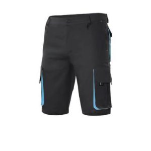 Pantalón corto multibolsillos marino/celeste