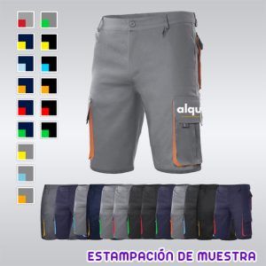 Pantalón corto multibolsillos bicolor velilla