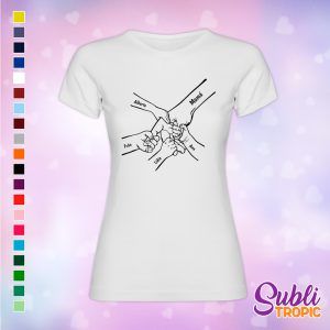 Camiseta personalizada para madre - de la mano