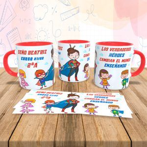 Taza Bicolor - Maestr@s son héroes