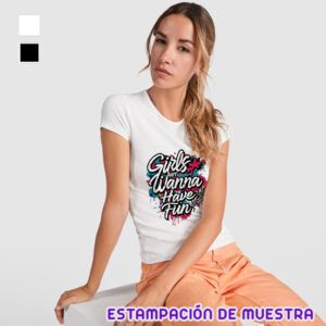 Camiseta elástica mujer